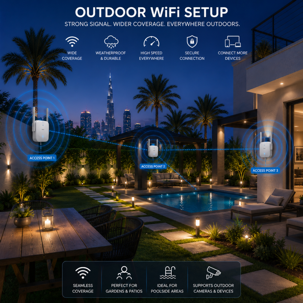 Outdoor WiFi Setup Dubai – Villas, Restaurants & Hotels 1 Outdoor WiFi Setup Dubai